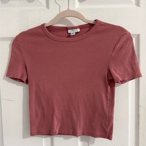 Topshop Dusty Rose Crop Top
